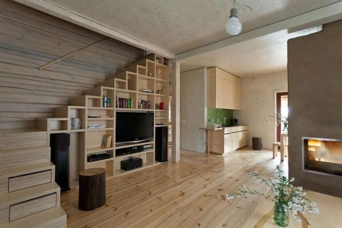 Rak TV untuk Desain Lemari Bawah Tangga