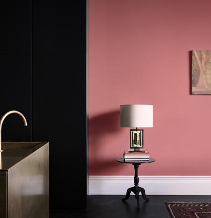 ruang tamu nuansa merah