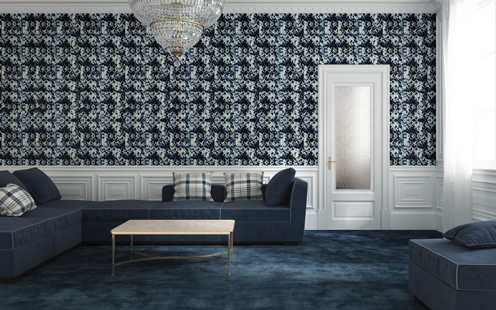 kamar dengan dinding gelap