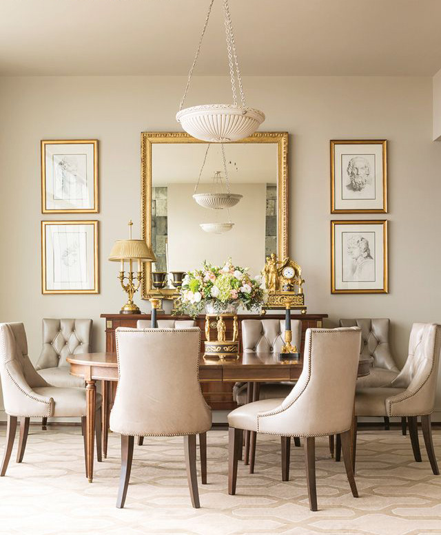 ruang makan warna cat beige