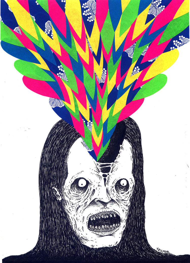 Karya berjudul Neon Brain Monster yang dipasarkan di situs Etsy.