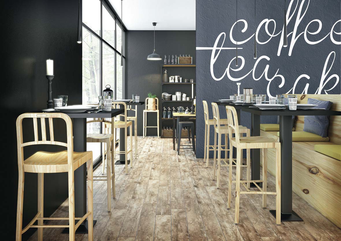 Lantai Motif Kayu dengan Low Maintance