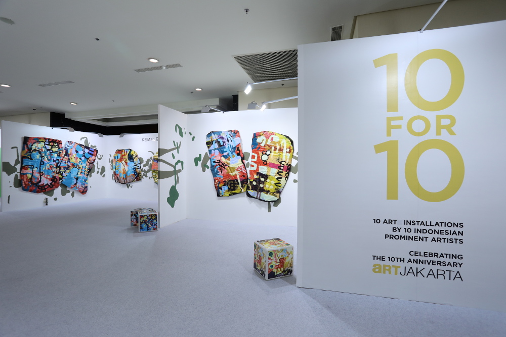 Segmen 10 for 10 di Art Jakarta 2018 dalam rangka merayakan sepuluh tahun kehadiran pameran seni rupa ini di Indonesia