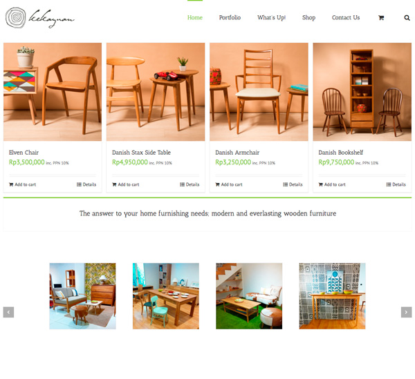 tampilan website kekayuan