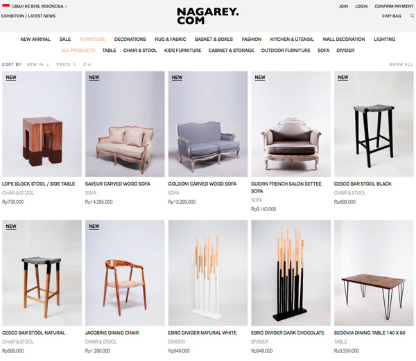 tampilan website nagarey