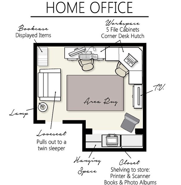 denah Ruang Kerja Membuat Produktif