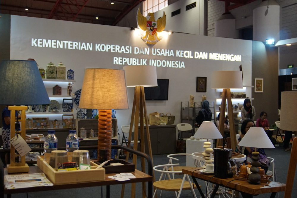 Booth milik Kementerian Koperasi dan Usaha Kecil dan Menengah Republik Indonesia / CASA Indonesia
