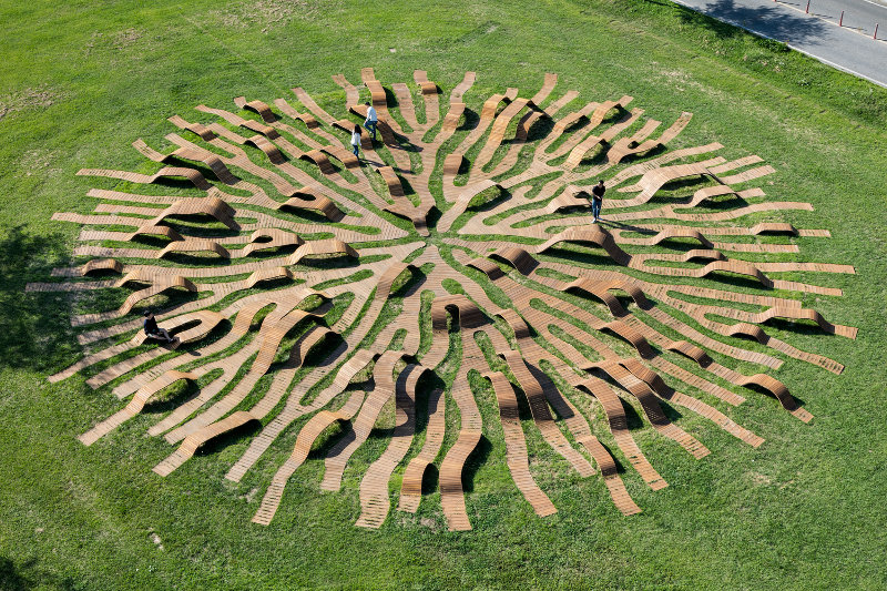Root Bench oleh Yongju Lee Architecture di Hangang Art Park / Kyungsub Shin / Archdaily