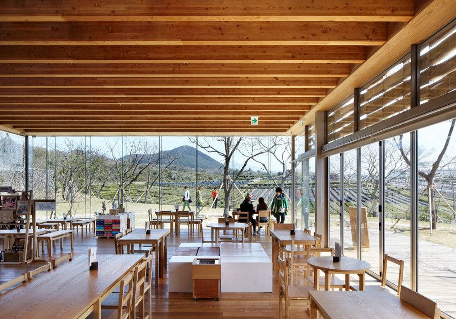 Tampak Green Garden dari interior Innisfree Jeju House / Kim Yong Kwan / Archdaily