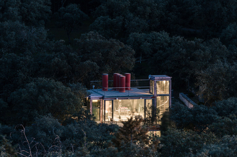 Rumah Kaca yang Refleksikan Kedamaian di Tengah Hutan