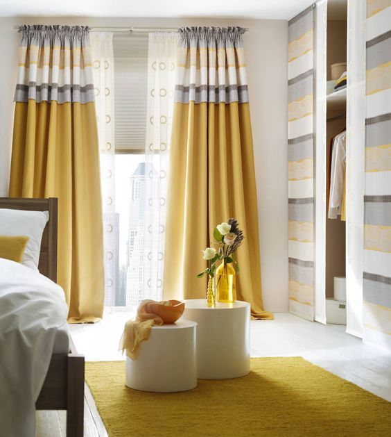 Kombinasi warna dalam satu gorden