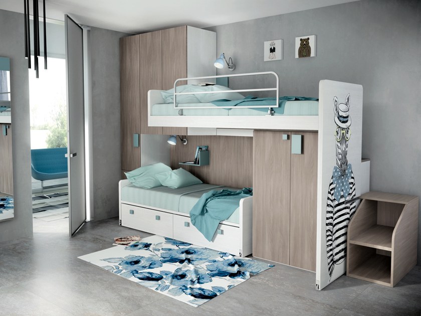 tempat tidur tingkat Configuration 355 dari Tumidei