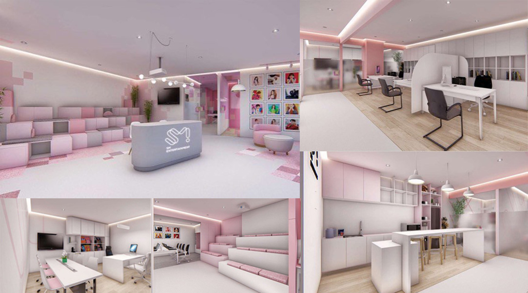 Visualisasi dari desain interior kantor SM Entertainment Indonesia / Twitter StarMoonEXO