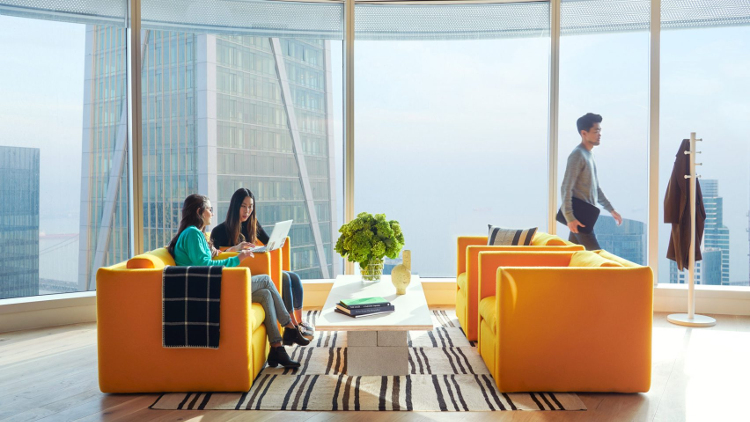 Warna Ceria di Headquarters WeWork San Francisco