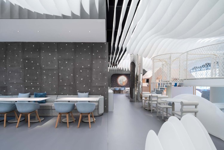 Bermain di Kota Awan Fairyland Premium Cafe, Dalian