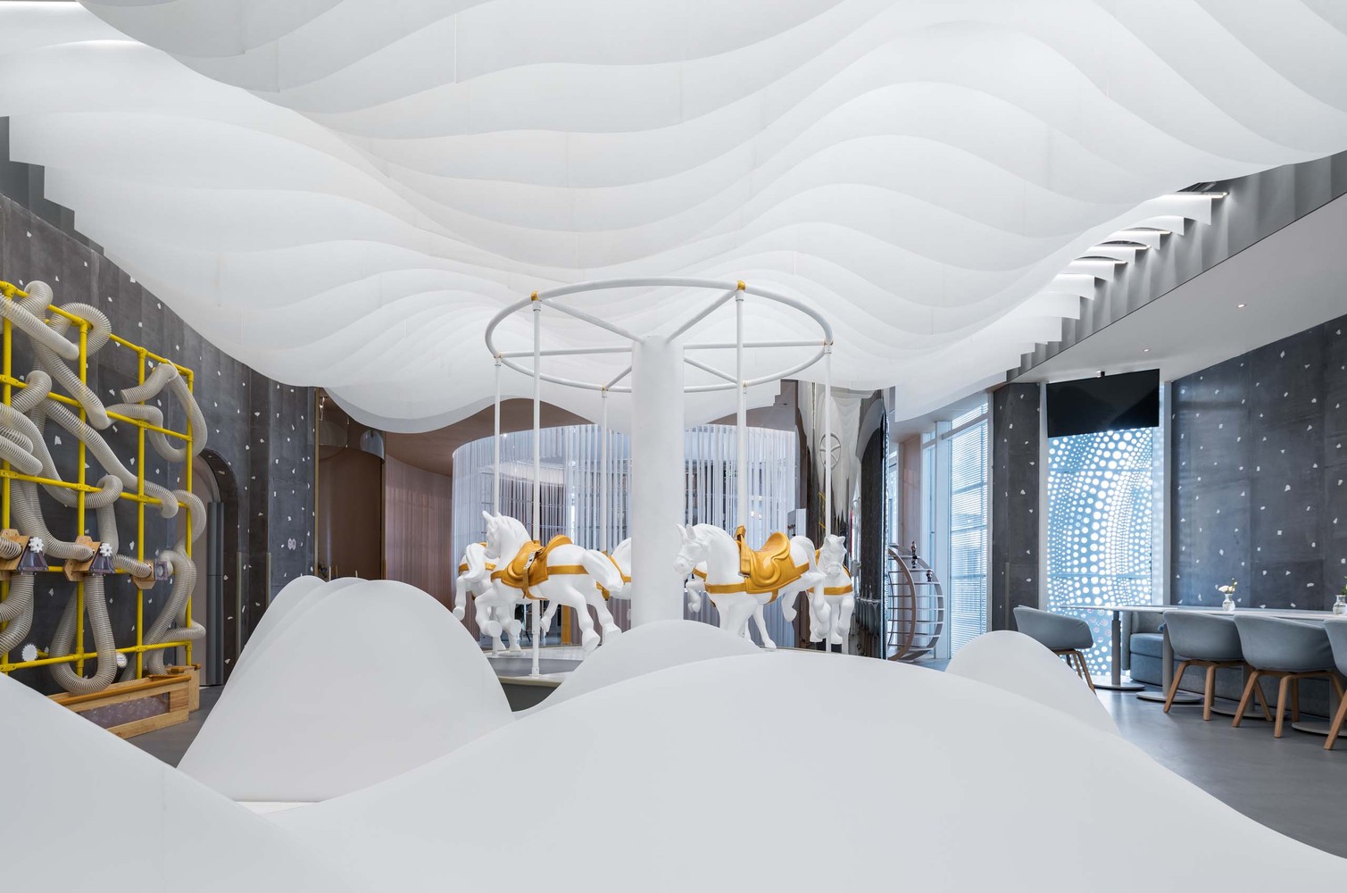 Bermain di Kota Awan Fairyland Premium Cafe, Dalian