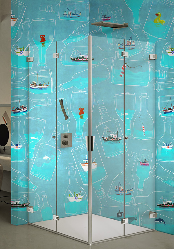 Wallpaper kini dapat diterapkan di ruang berarea basah