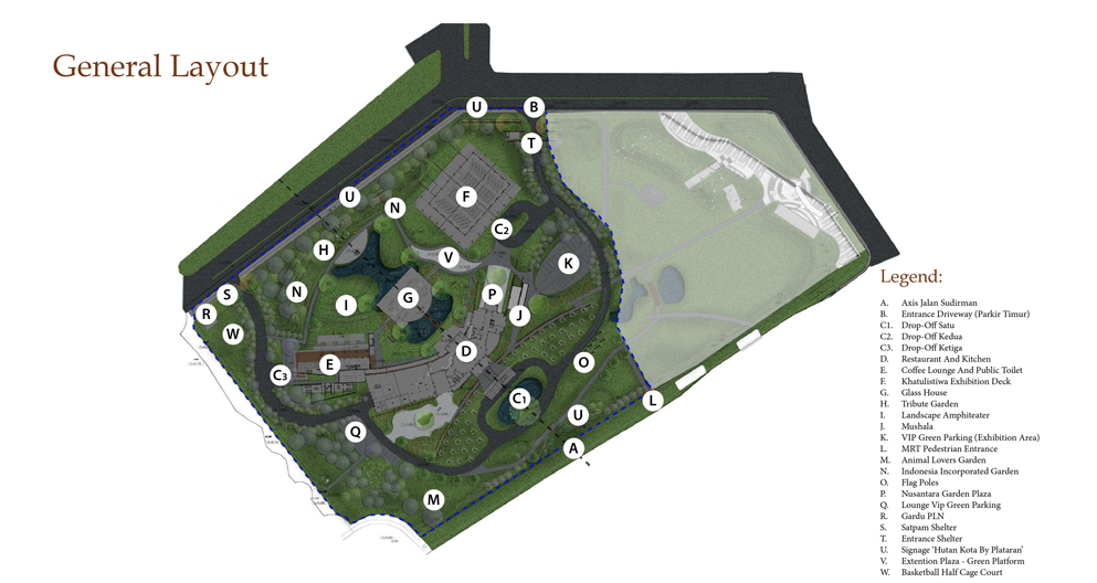 General Layout dari Hutan Kota by Plataran