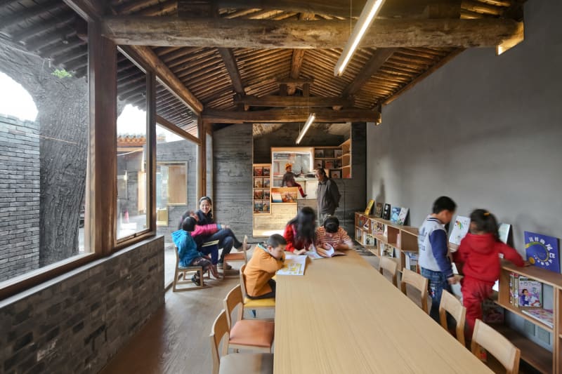 interior dari Cha’er Children’s Library and Art Center / ZAO/Standardarchitecture