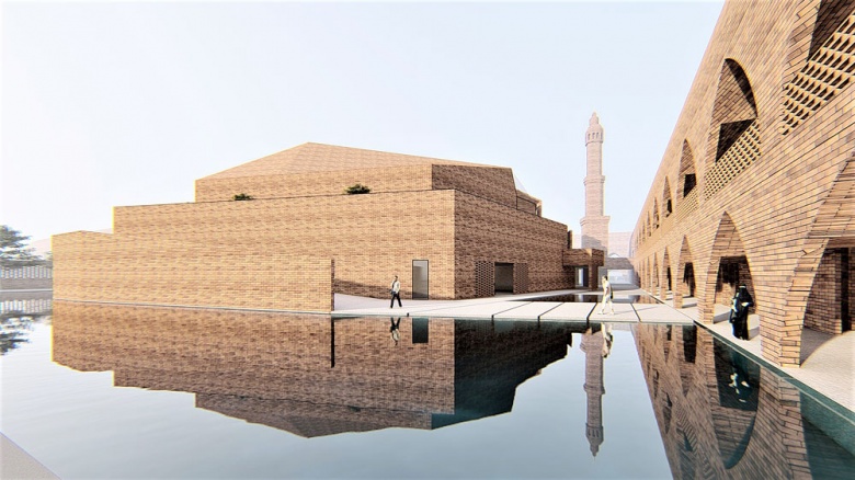 Proyek mesjid di SIngkawang bertajuk Kopiah Nusantara oleh Yori Antar