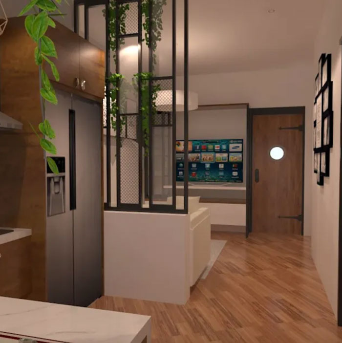 Pintu Kayu sebagai Sekat Ruangan