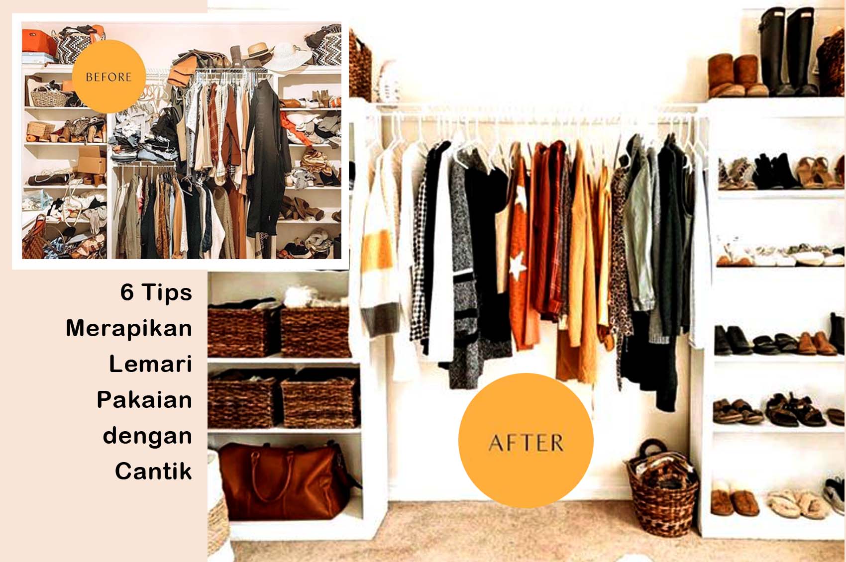 6 Tips Merapikan Lemari Pakaian dengan Cantik