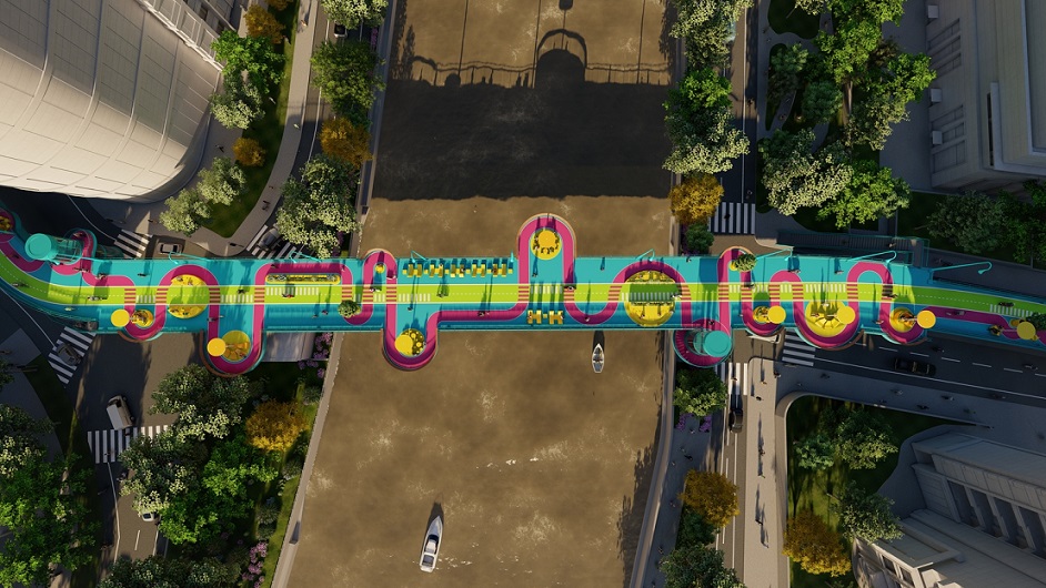 Meriah &#038; Menyenangkan! Jembatan di Shanghai Ini Penuh Warna