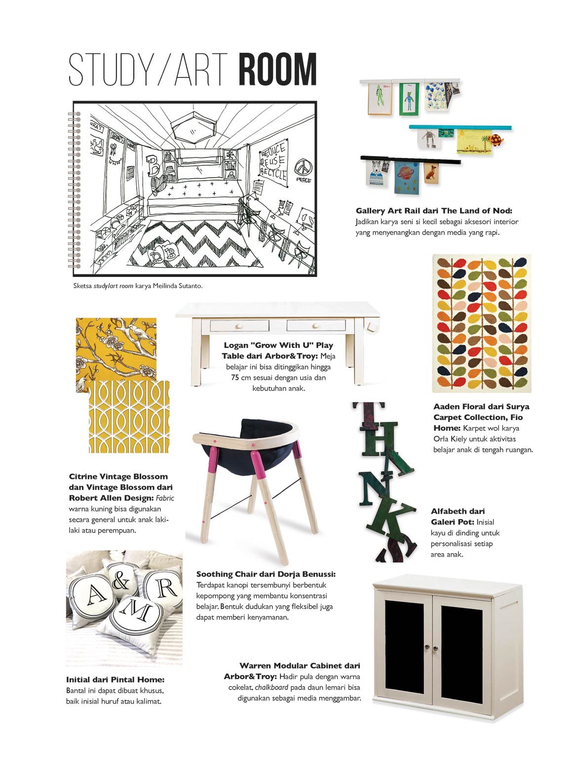 Inspirasi Ruang Belajar Artis Cilik Naura dari Sang Ibu