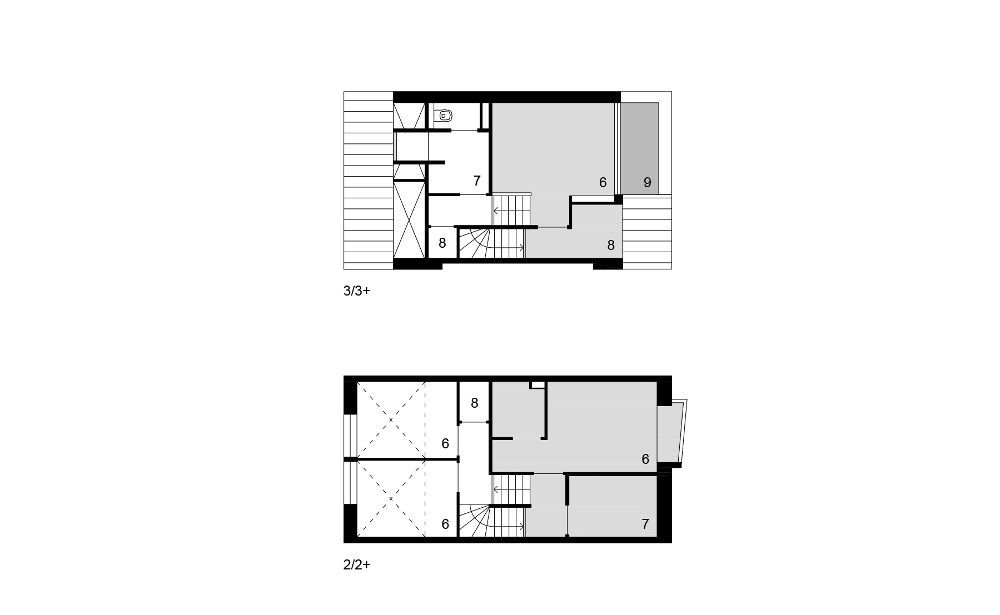 Denah rumah minimalis dengan banyak bukaan jendela