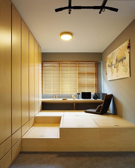 7 Inspirasi Ruang Kerja dengan Meja Lesehan