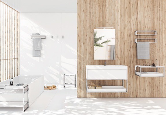 Motif polos untuk kamar mandi minimalis