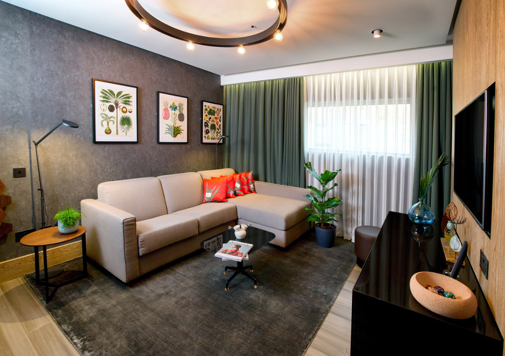 Lounge Area / Vegan Suite / Hilton Bankside London Hotel / dezeen