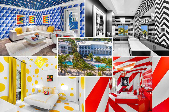 Interior Putih dengan Corak Polkadot Hingga Pisang