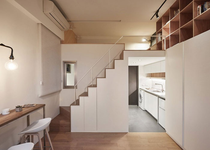 Apartemen Studio di Taipei by A Little Design