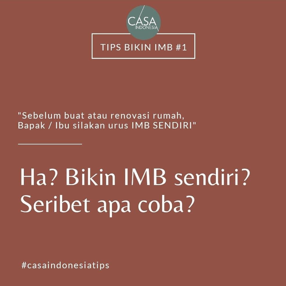 Tips Buat IMB Sendiri yang Ternyata Mudah Sekali!